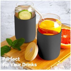 Homebarking Gray Silicone Glass Tumblers